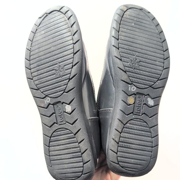 Totes Side Buckle Rain/Snow Boots Faux Fur Lined Women's Size 7 Gray - Picture 6 of 7